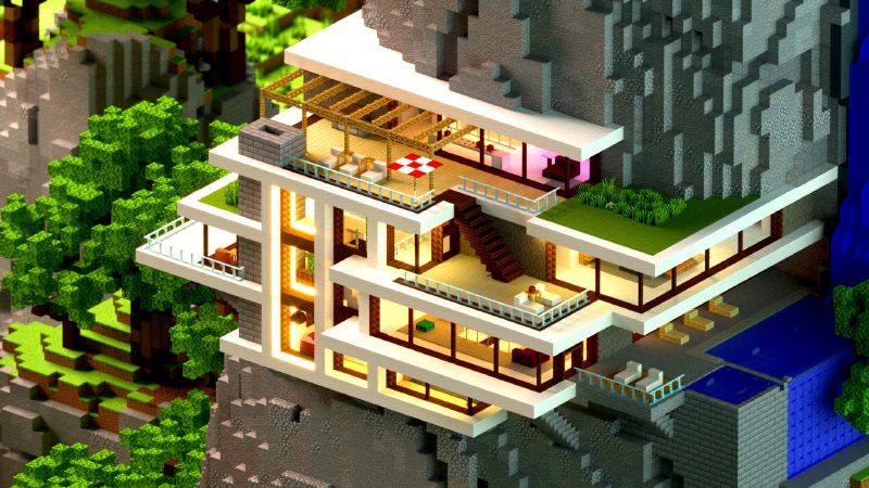 Cliffside Mansion on the Minecraft Marketplace by 4KS Studios