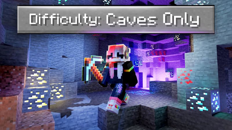 Difficulty: Caves Only! on the Minecraft Marketplace by 4KS Studios