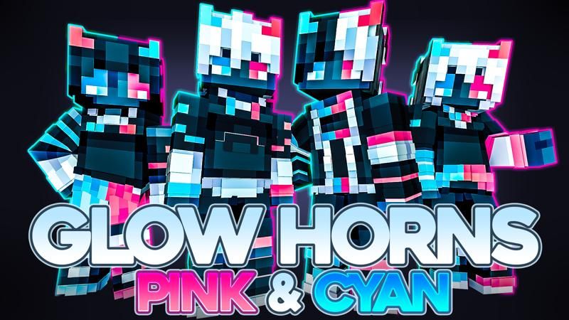 Glow Horns Pink & Cyan on the Minecraft Marketplace by 4KS Studios