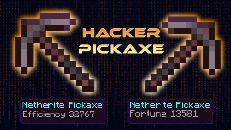 Hacker Pickaxe on the Minecraft Marketplace by 4KS Studios