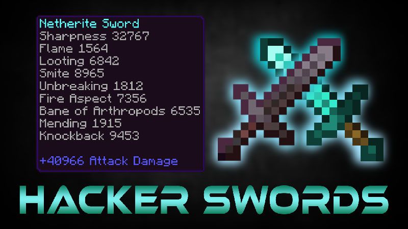 Hacker Swords on the Minecraft Marketplace by 4KS Studios