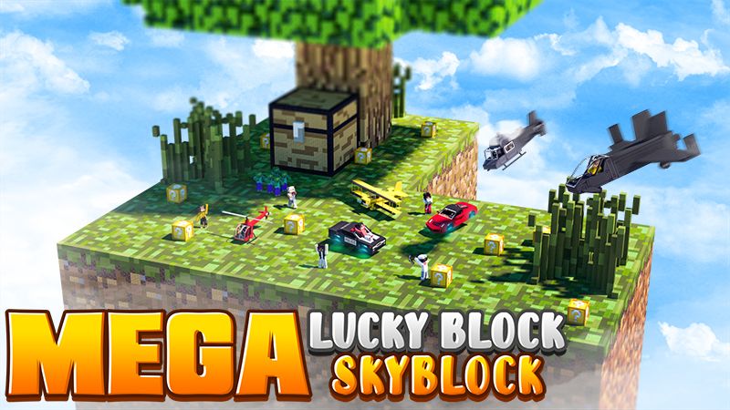 Mega Lucky Block Skyblock on the Minecraft Marketplace by 4KS Studios