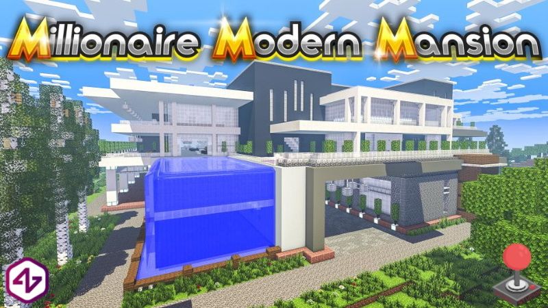 Millionaire Modern Mansion on the Minecraft Marketplace by 4KS Studios