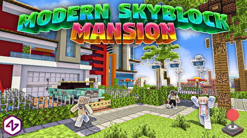 Modern Skyblock Mansion on the Minecraft Marketplace by 4KS Studios