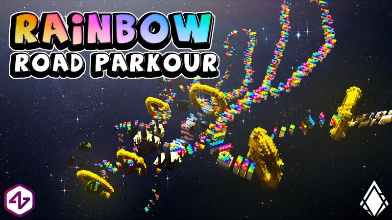 Parkour Rainbow Road on the Minecraft Marketplace by 4KS Studios