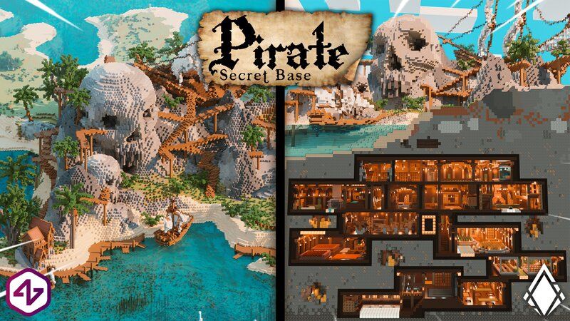 Pirate Secret Base on the Minecraft Marketplace by 4KS Studios