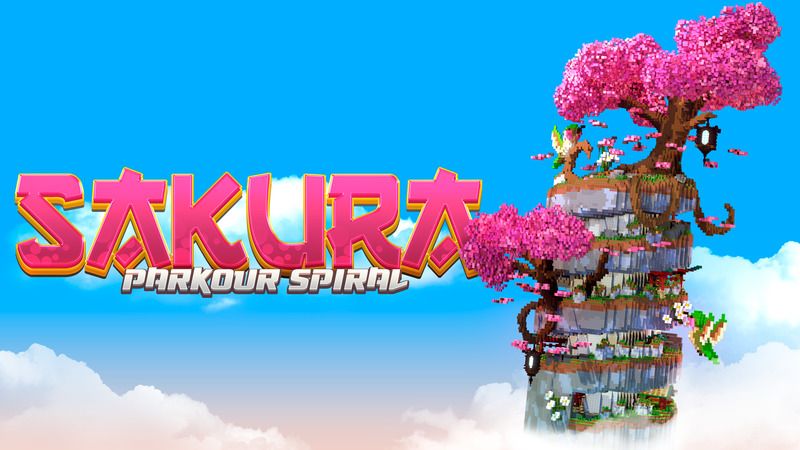 Sakura Parkour Spiral on the Minecraft Marketplace by 4KS Studios