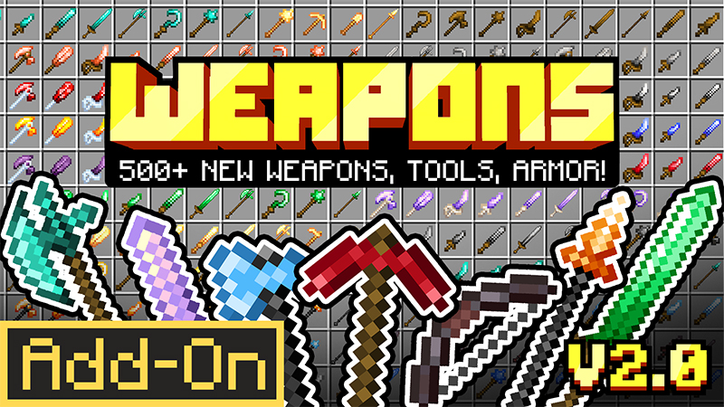 Weapons Add-On on the Minecraft Marketplace by 4KS Studios