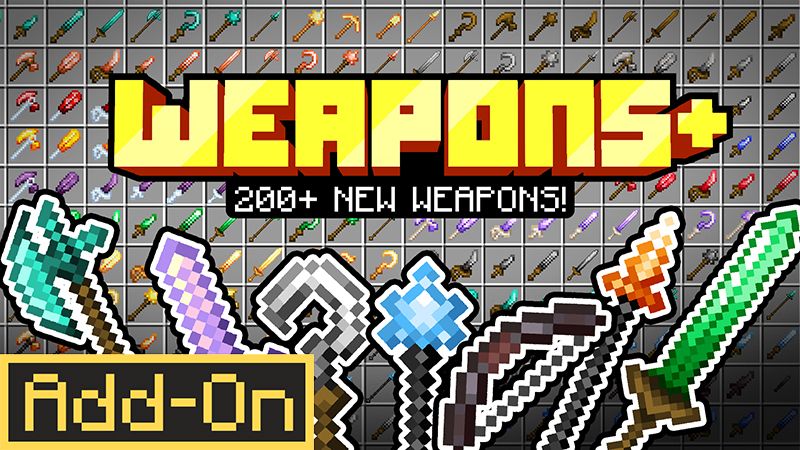 Weapons+ Add-On on the Minecraft Marketplace by 4KS Studios