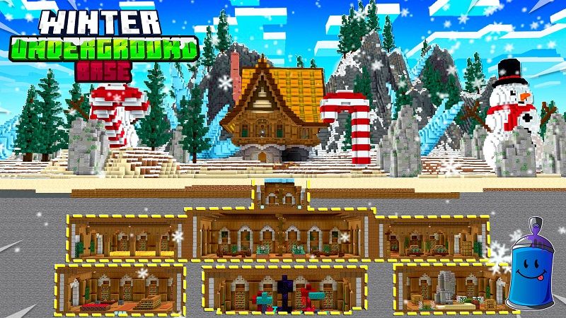 Winter Underground Base on the Minecraft Marketplace by 4KS Studios