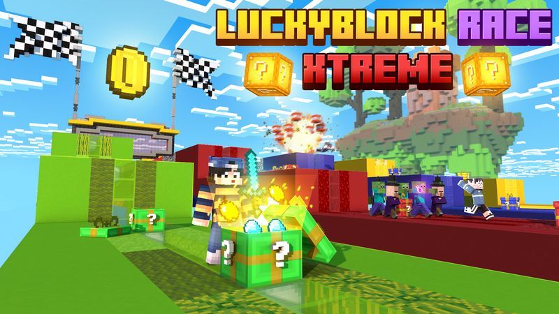 Lucky Block Race on the Minecraft Marketplace by 5 Frame Studios