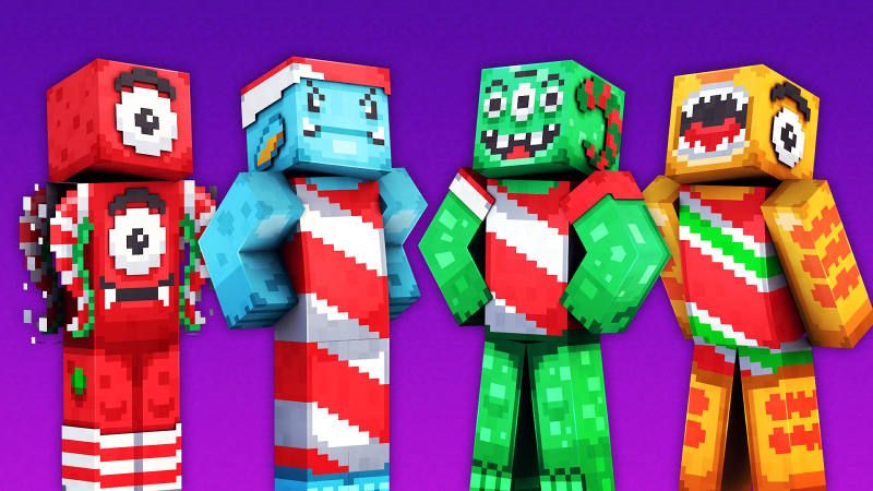 Candy Cane Monsters on the Minecraft Marketplace by 57Digital