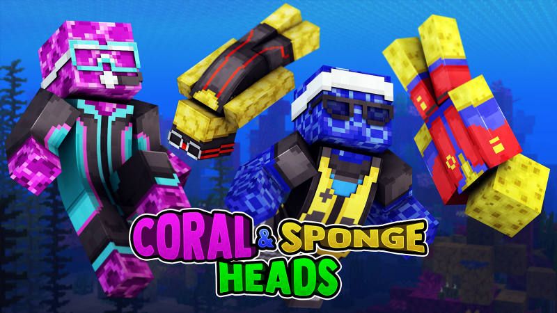 Coral & Sponge Heads on the Minecraft Marketplace by 57Digital