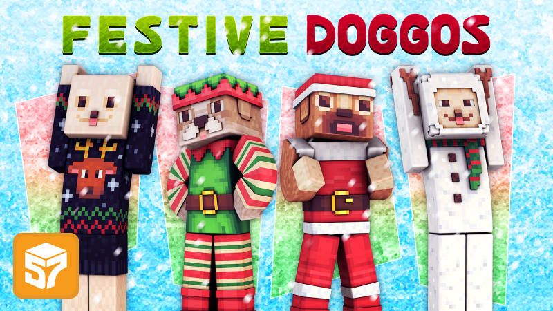 Festive Doggos on the Minecraft Marketplace by 57Digital