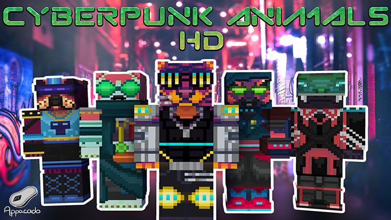 Cyberpunk Animals HD on the Minecraft Marketplace by Appacado