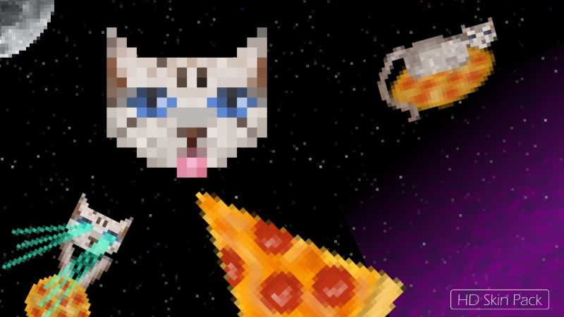 Pizza Cats in Space on the Minecraft Marketplace by arrow-art-games