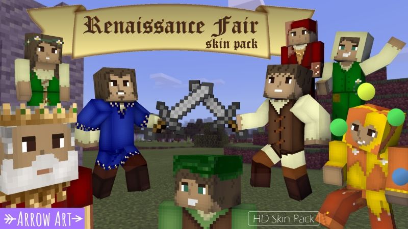 Renaissance Fair Skin Pack on the Minecraft Marketplace by Arrow Art Games