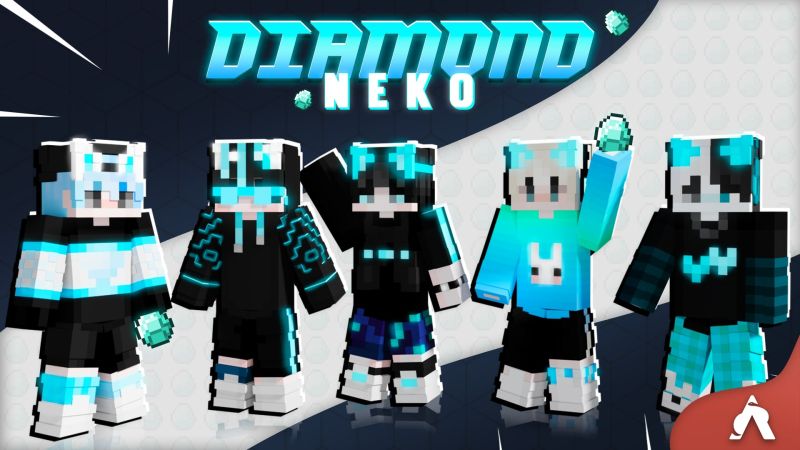 Diamond Neko on the Minecraft Marketplace by atheris-games