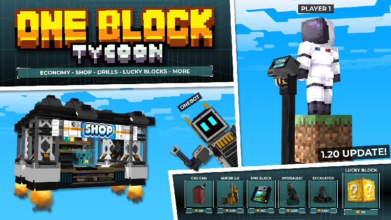 One Block - Tycoon on the Minecraft Marketplace by Aurrora