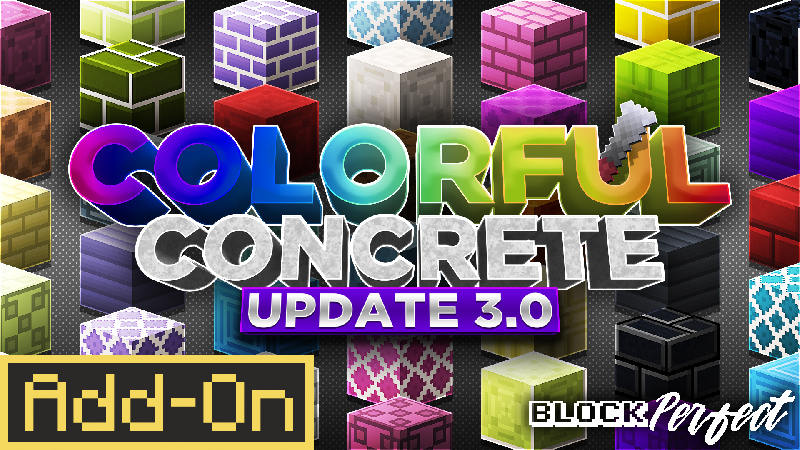 Colorful Concrete 3.0 on the Minecraft Marketplace by Block Perfect Studios