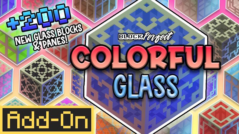 Colorful Glass on the Minecraft Marketplace by Block Perfect Studios