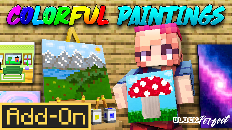 Colorful Paintings Add-On on the Minecraft Marketplace by Block Perfect Studios