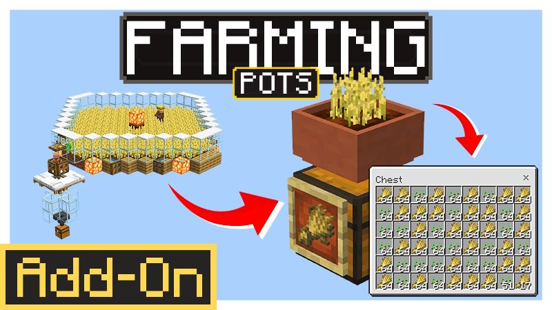 Farming Pots Add-On on the Minecraft Marketplace by Blockbytes