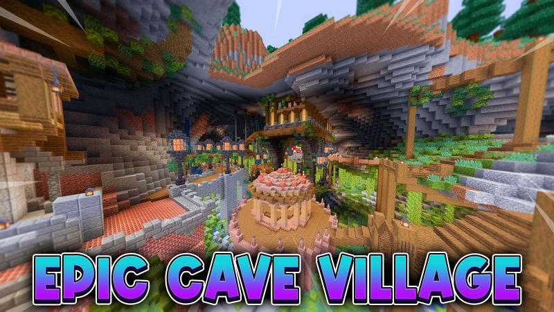 Epic Cave Village on the Minecraft Marketplace by BLOCKLAB Studios