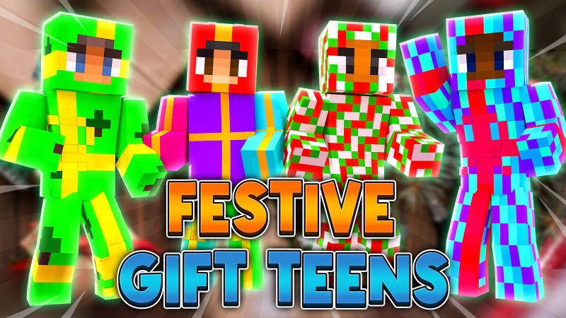 Festive Gift Teens on the Minecraft Marketplace by BLOCKLAB Studios