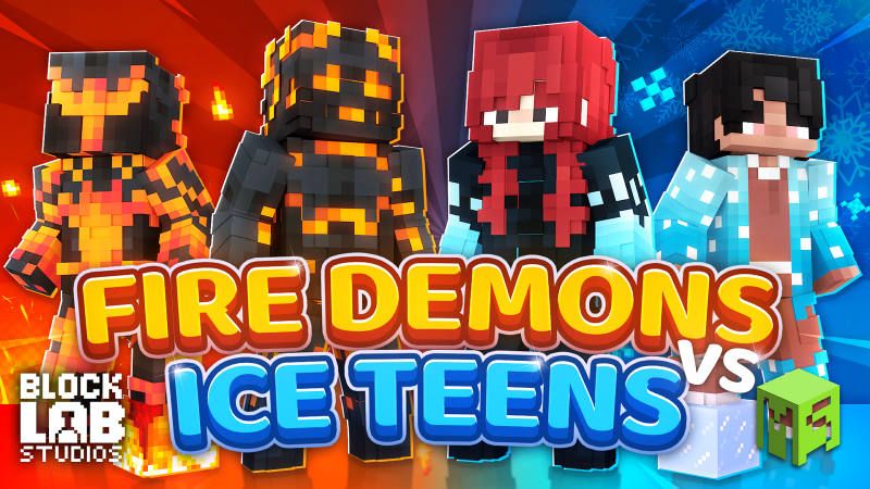 Fire Demons vs Ice Teens on the Minecraft Marketplace by BLOCKLAB Studios