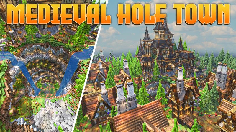 Medieval Hole Town on the Minecraft Marketplace by BLOCKLAB Studios