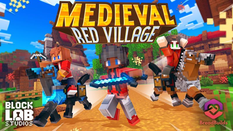 Medieval Red Village on the Minecraft Marketplace by BLOCKLAB Studios