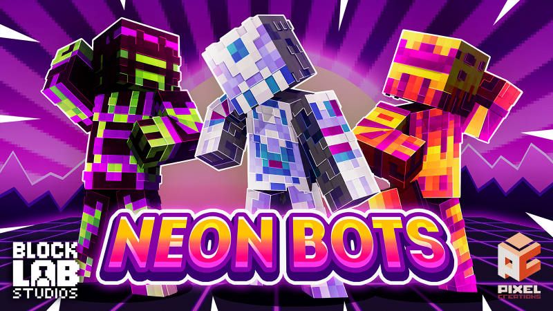 Neon Bots on the Minecraft Marketplace by BLOCKLAB Studios