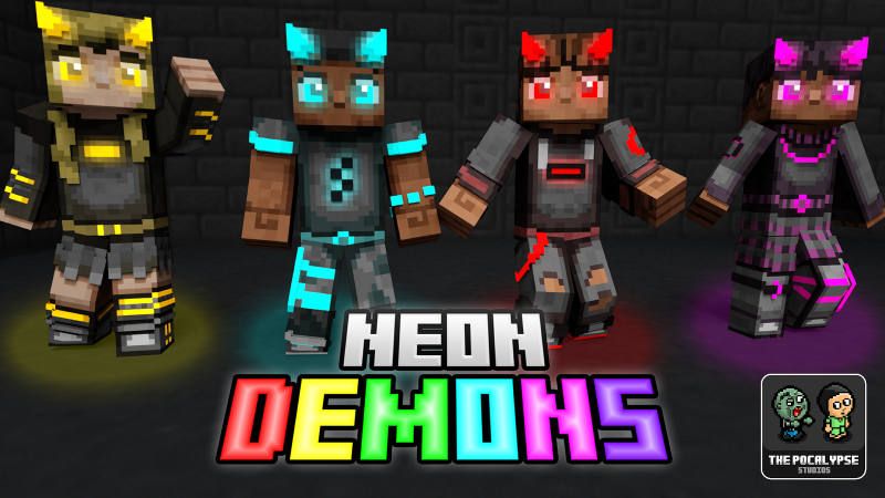 Neon Demons on the Minecraft Marketplace by BLOCKLAB Studios