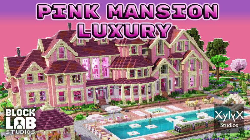 Pink Mansion Luxury on the Minecraft Marketplace by BLOCKLAB Studios