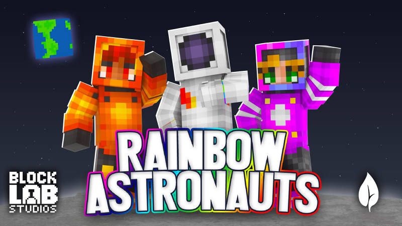 Rainbow Astronauts on the Minecraft Marketplace by BLOCKLAB Studios