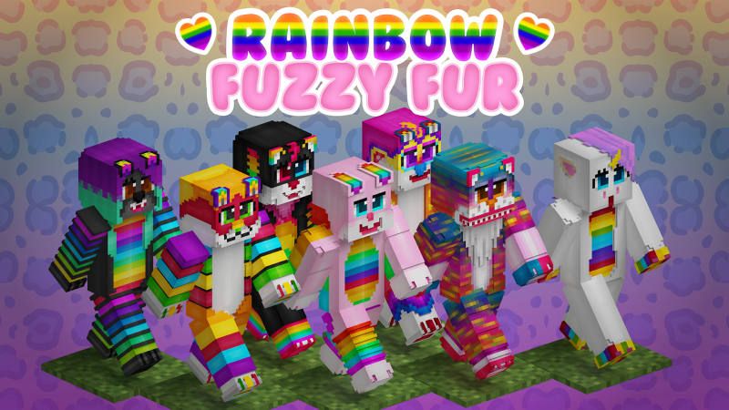 Rainbow Fuzzy Fur on the Minecraft Marketplace by BLOCKLAB Studios