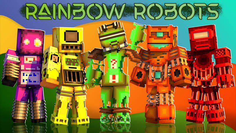 Rainbow Robots on the Minecraft Marketplace by BLOCKLAB Studios