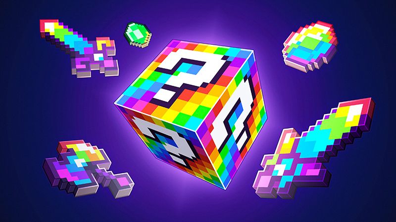 Lucky Block: Rainbow on the Minecraft Marketplace by blocky