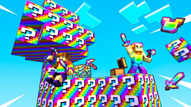 Skyblock Lucky Block: Rainbow on the Minecraft Marketplace by Blocky