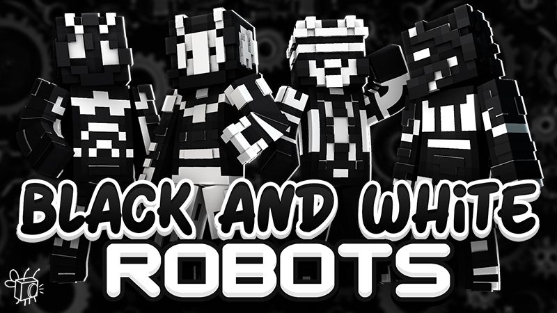 Black and White Robots on the Minecraft Marketplace by Blu Shutter Bug