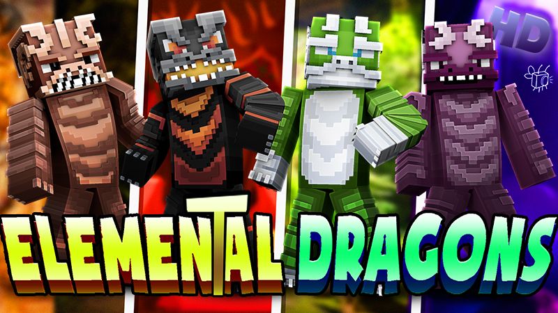 Elemental Dragons HD on the Minecraft Marketplace by Blu Shutter Bug