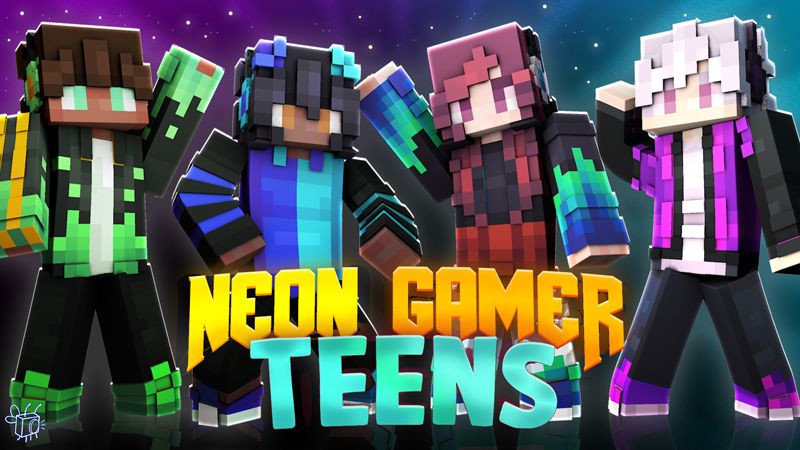 Neon Gamer Teens on the Minecraft Marketplace by Blu Shutter Bug