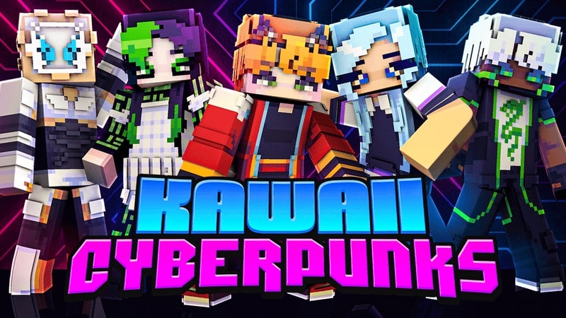 Kawaii Cyberpunk Teens (HD) on the Minecraft Marketplace by CHRONICOVERRIDE LLC