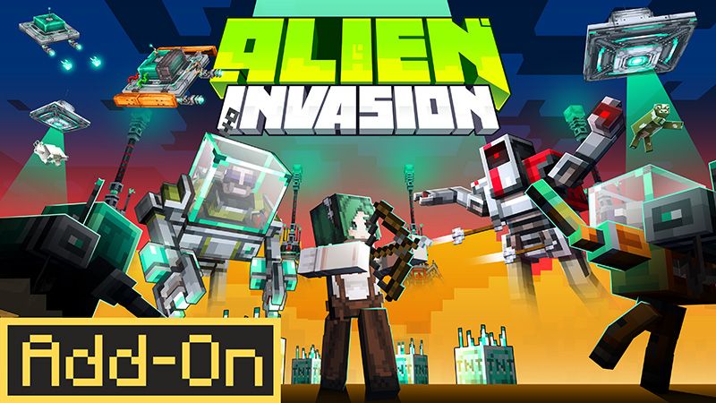 Alien Invasion Add-On on the Minecraft Marketplace by crackedcubes