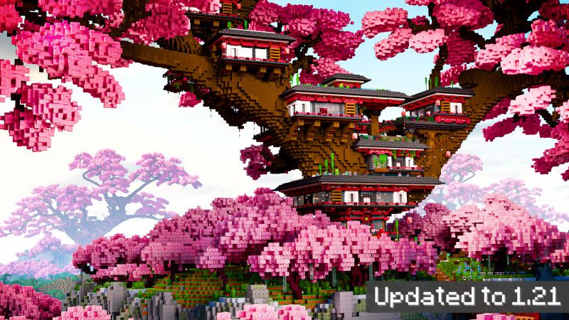 Cherry Treehouse on the Minecraft Marketplace by crackedcubes