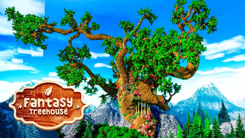 Fantasy Treehouse on the Minecraft Marketplace by CrackedCubes