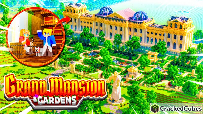 Grand Mansion & Gardens on the Minecraft Marketplace by CrackedCubes