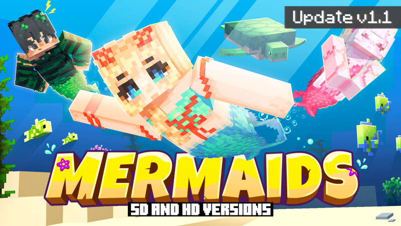 Mermaids (SD and HD) on the Minecraft Marketplace by CrackedCubes