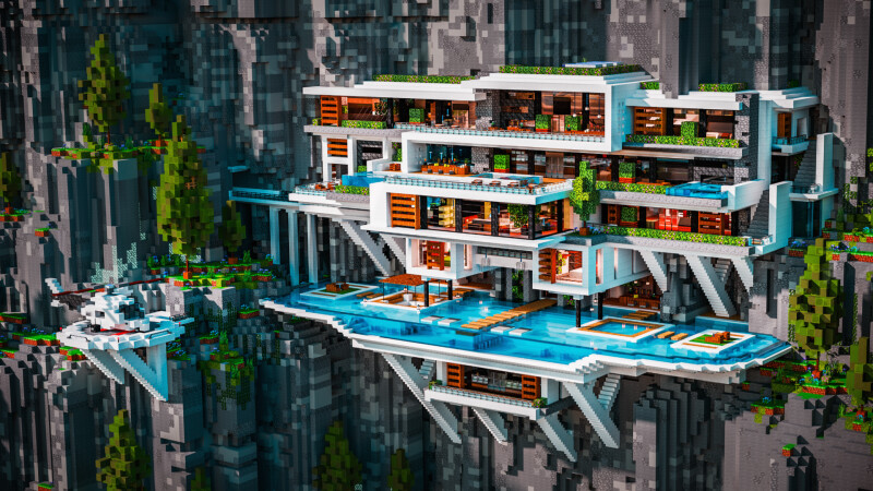 Mountainside Mansion (1.1) on the Minecraft Marketplace by CrackedCubes